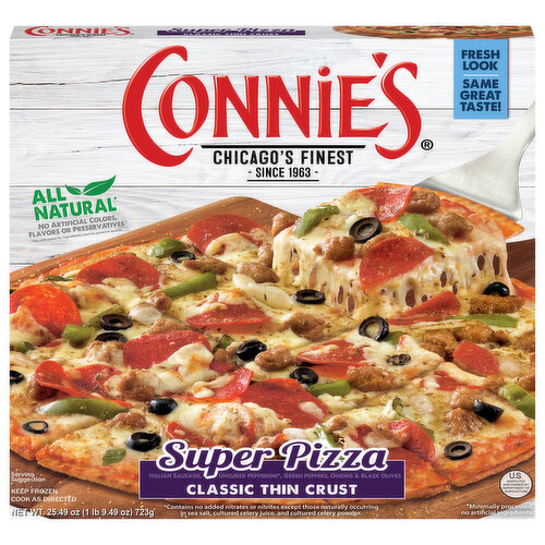 Connie's Pizza, Super, Classic Thin Crust
