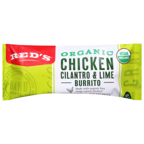 Reds Burrito, Organic, Chicken Cilantro & Lime