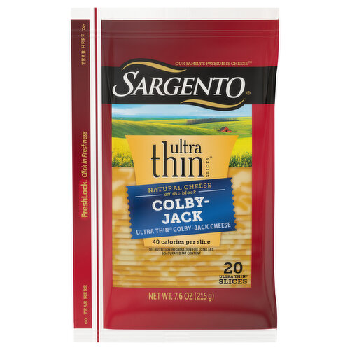 Sargento Colby-Jack Natural Cheese Ultra Thin Slices