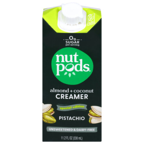 Nutpods Almond + Coconut Coffee Creamer Pistachio