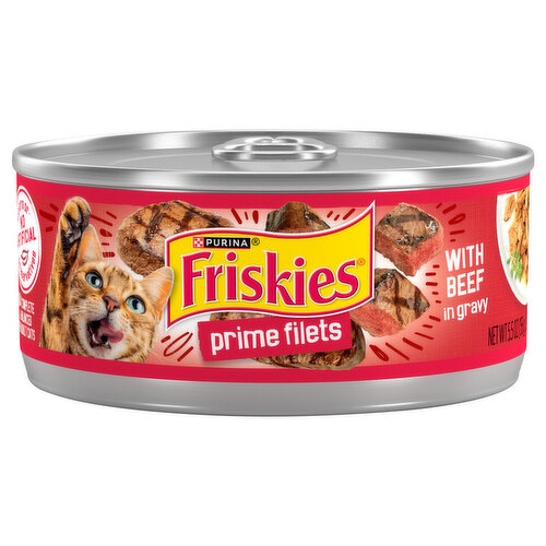 Friskies Gravy Wet Cat Food, Prime Filets With Beef in Gravy