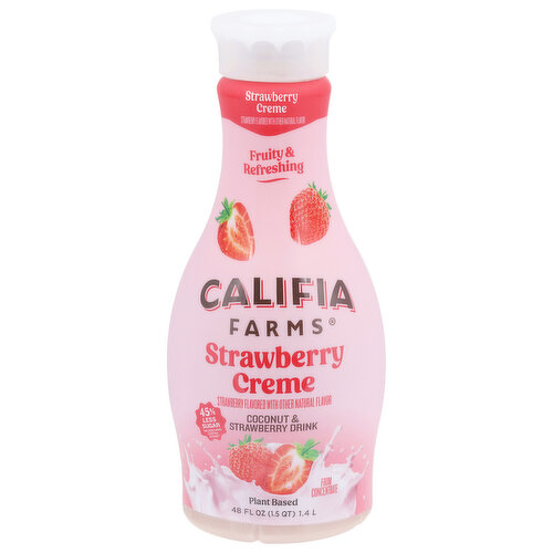 Califia Farms Plant Based Strawberry Creme Coconut & Strawberry Drink