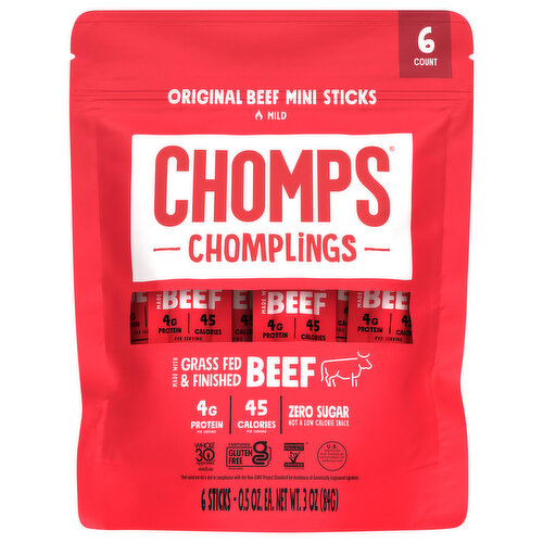 Chomps Chomplings Original Mini Beef Sticks