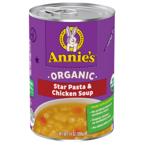 Annie's Soup, Organic, Star Pasta & Chicken
