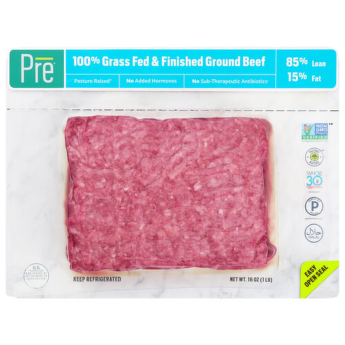 PRE Brands PRE 85% Lean Ground Beef- 100% Grass Fed