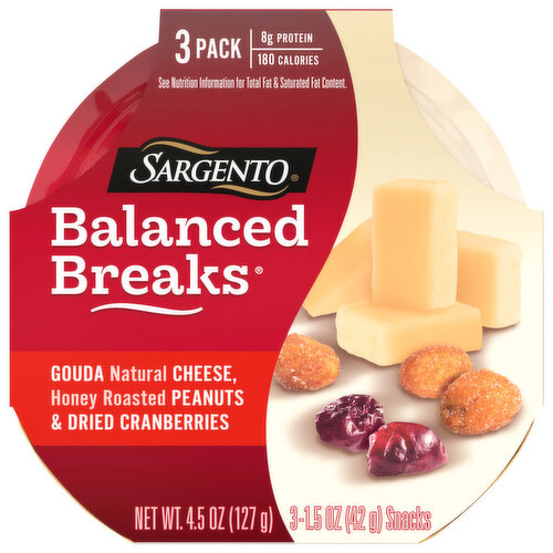 Sargento Balanced Breaks Gouda, Honey Roasted Peanuts and Dried Cranberries