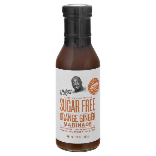 G Hughes Marinade, Sugar Free, Orange Ginger