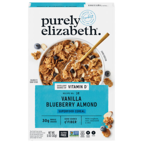 Purely Elizabeth Superfood Cereal, Vanilla Blueberry Almond