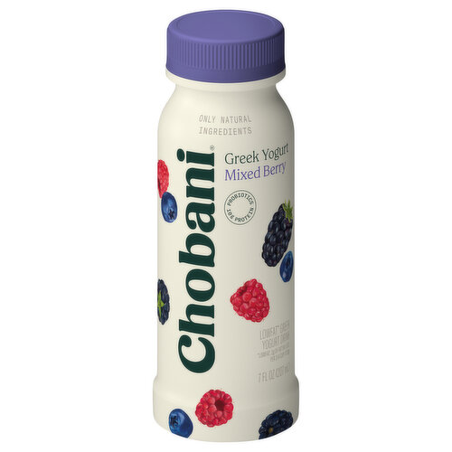 Chobani Yogurt Drink, Greek, Low-Fat, Mixed Berry