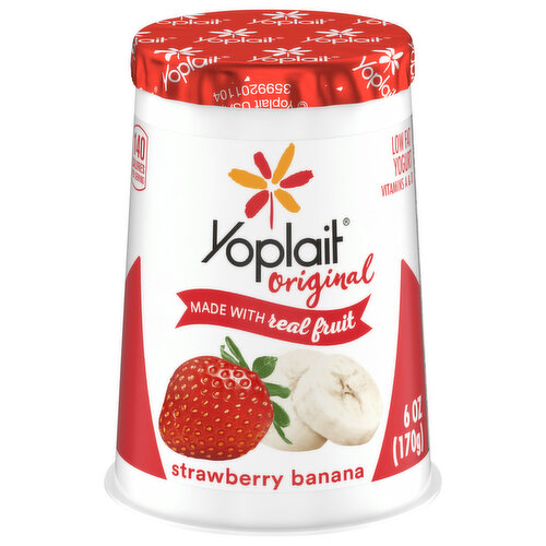 Yoplait Original Yogurt, Strawberry Banana, Low Fat Yogurt