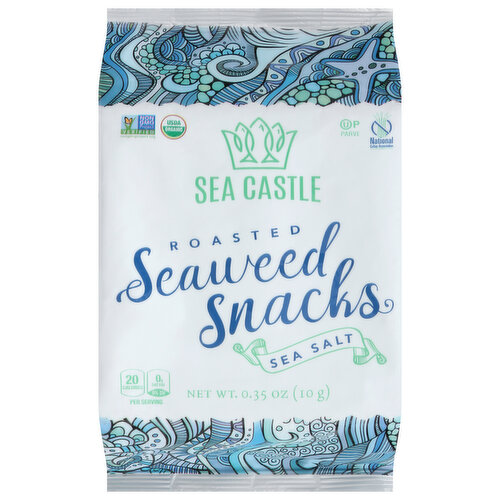Sea Castle Seaweed Snacks, Sea Salt, Roasted