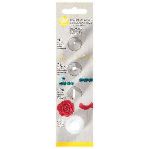 Wilton Basic Decorating Tip Set, 4-Piece