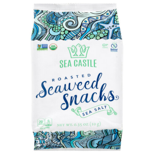 Sea Castle Seaweed Snacks, Sea Salt, Roasted