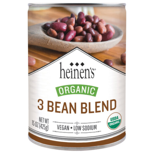 Heinen's Organic 3 Bean Blend, Low Sodium