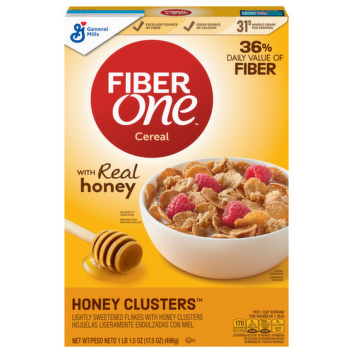 Fiber One Breakfast Cereal, Honey Cluster