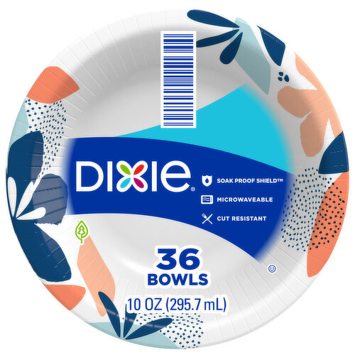 Dixie Paper Bowls, 10 oz Disposable Bowls (Design May Vary)
