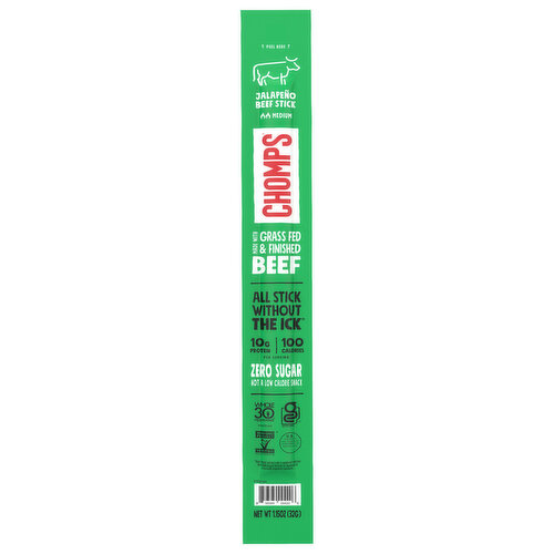 Chomps Grass-Fed Jalapeno Beef, Medium