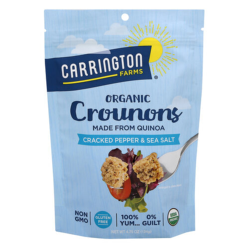 Carrington Farms Quinoa Croutons Cracked Pepper & Sea Salt