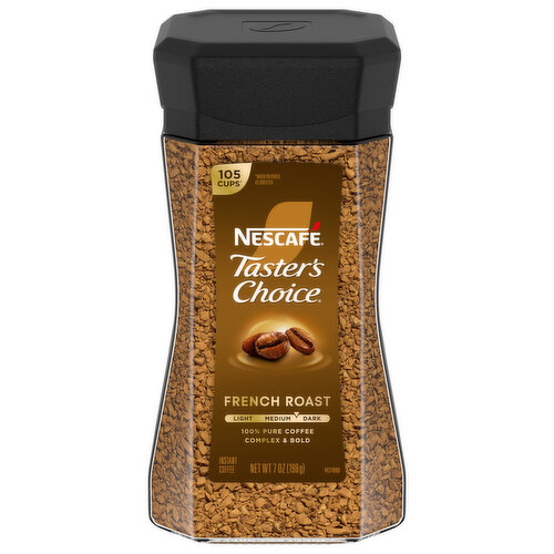 Nescafe Tasters Choice Frech Roast Glass Jar