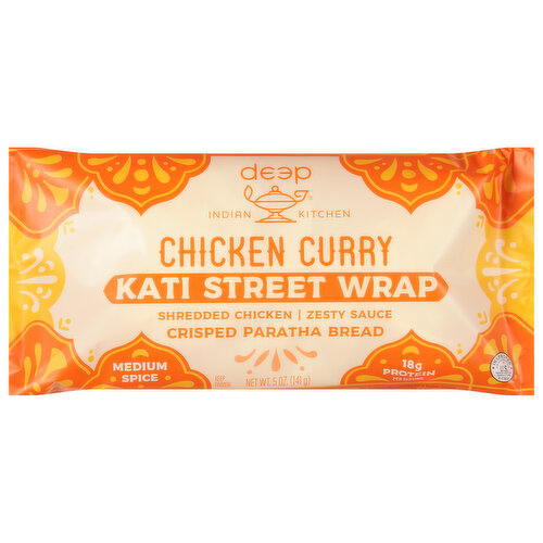 Deep Indian Kitchen Chicken Curry Kati Street Wrap