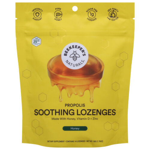 Beekeeper's Naturals Propolis Soothing Lozenges Honey