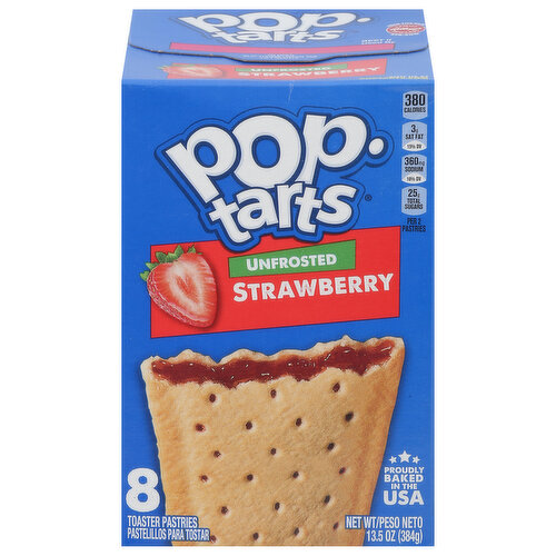 Pop-Tarts Unfrosted Strawberry Toaster Pastries