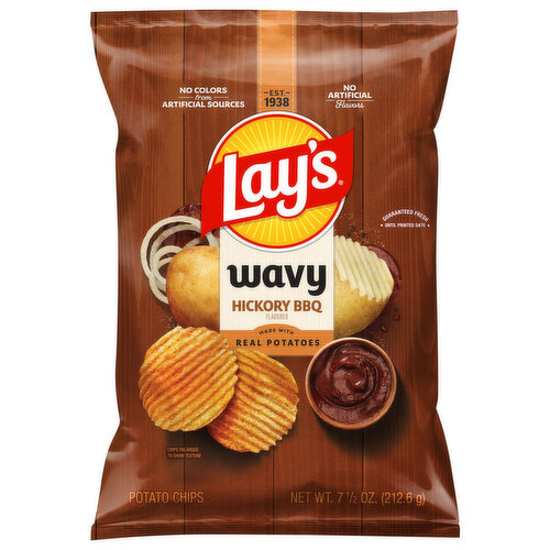 Lay's Lays Wavy PC Hickory BBQ 7.75OZ PB