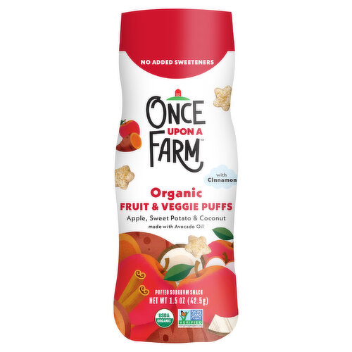 Once Upon a Farm Fruit & Veggie Puffs Apple, Sweet Potato & Coconut