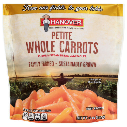 Hanover Petite Whole Carrots Steam in Bag
