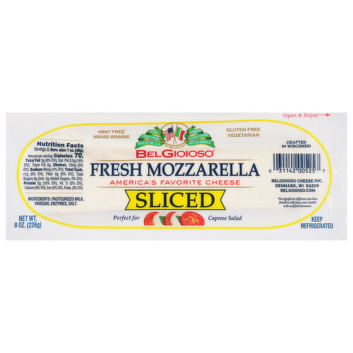 BelGioioso Fresh Mozzarella Sliced Log
