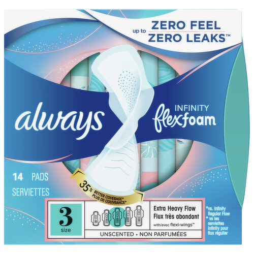 Always Infinity Flex Foam Size 3 with Wings