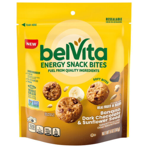 BelVita Energy Snack Bites Banana, Dark Chocolate & Sunflower Seed