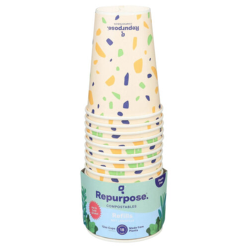 Compostable Hot and Cold Cups (12 oz)