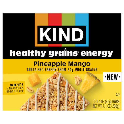 Kind Bars Healthy Grains Energy Pineapple Mango