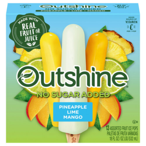 Outshine Fruit Pops Pineapple Lime Mango No Sugar Added