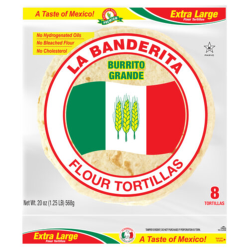 La Banderita Burrito Grande Flour Tortillas
