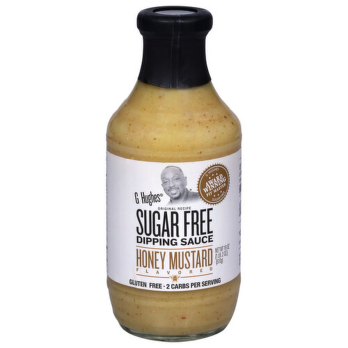 G Hughes Dipping Sauce, Sugar Free, Honey Mustard Flavored