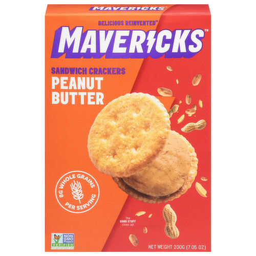Mavericks Sandwich Crackers Peanut Butter