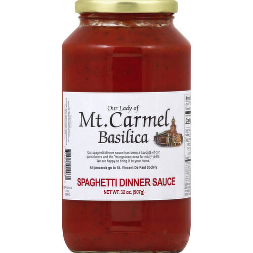 Our Lady of Mt. Carmel Basilica Dinner Sauce, Spaghetti