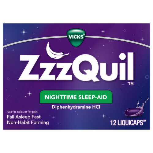 Vicks ZZZquil Nighttime Sleep Aid, Non-Habit Forming