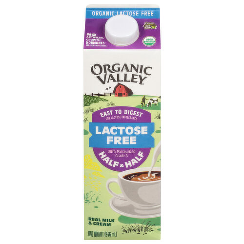 Organic Valley Organic Lactose Free Half and Half