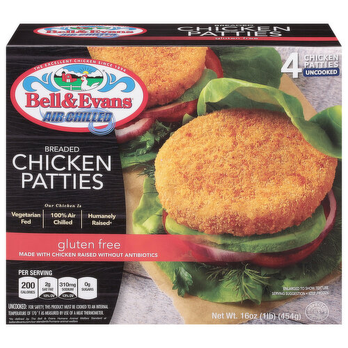 Bell & Evans Chicken Patties Breaded Gluten Free