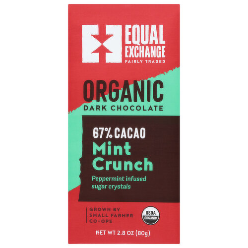 Equal Exchange Dark Chocolate, Organic, Mint Crunch