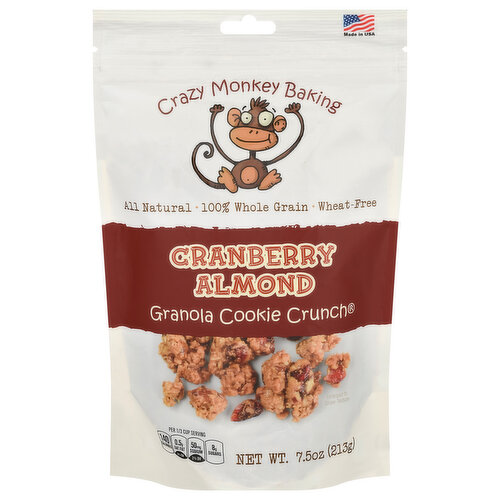 Crazy Monkey Baking Cranberry Almond Granola Cookie Clusters