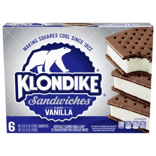 Klondike Ice Cream Sandwiches Vanilla