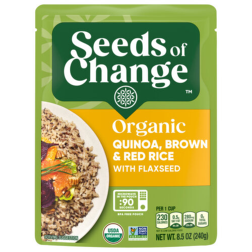 Seeds of Change Certified Organic Quinoa Brown & Red Rice with Flaxseed