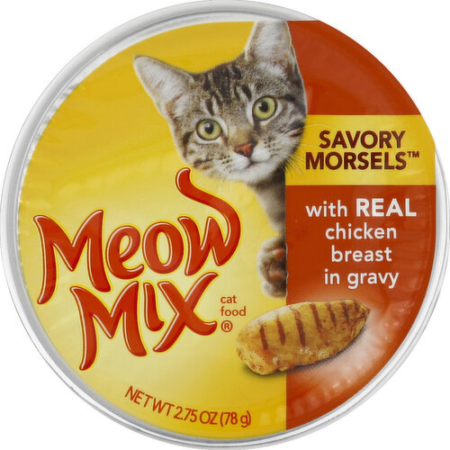 Meow Mix Cat Food, With Chicken Breast in Gravy