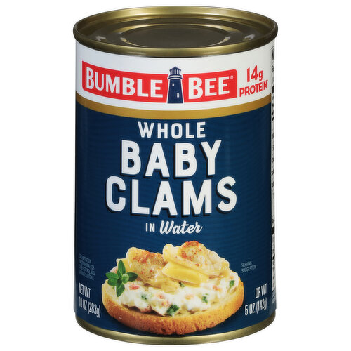 Bumble Bee Baby Clams, Whole, Shucked