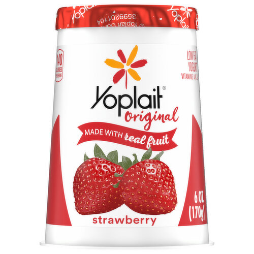 Yoplait Original Yogurt, Original Strawberry, Low Fat Yogurt