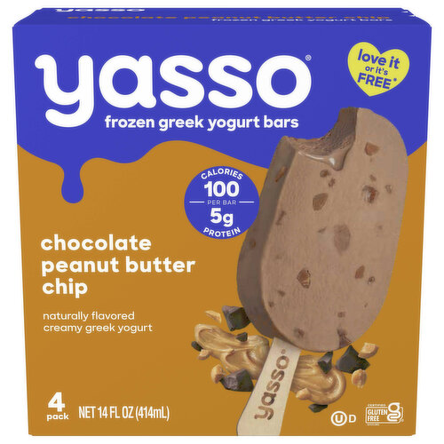 Yasso Frozen Greek Yogurt Bars, Chocolate Peanut Butter Chip